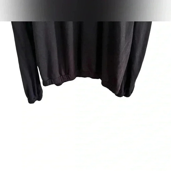 Evereve Sundry Funnel Neck Pullover Sundry L Black Soft Cozy - Picture 7 of 11